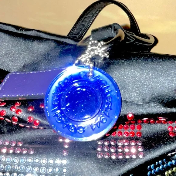 Coach Poppy *RARE* Special Edition Holiday Poppy Tote Multi-colored Rhinestone - Picture 4 of 6